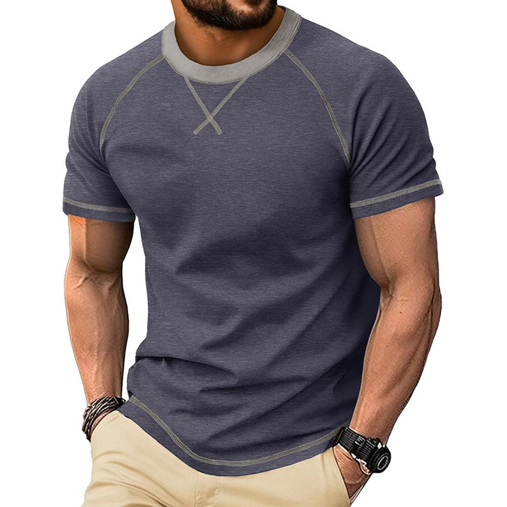 Mens T,Shirt Short Sleeve Cotton Shirts Casual Stylish Crewneck Shirts