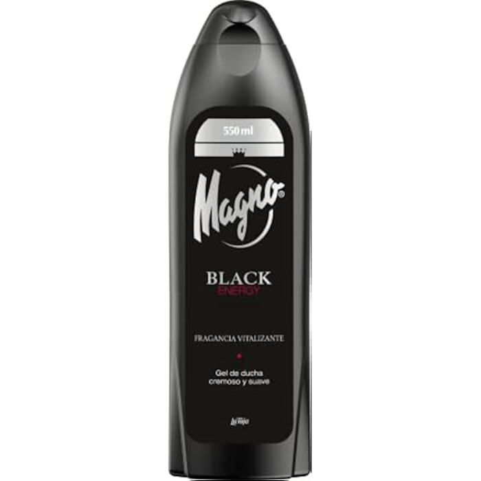 Gel douche - MAGNO - BLACK ENERGY - 550 ml - Hydratant - Parfum frais - Couleur noire