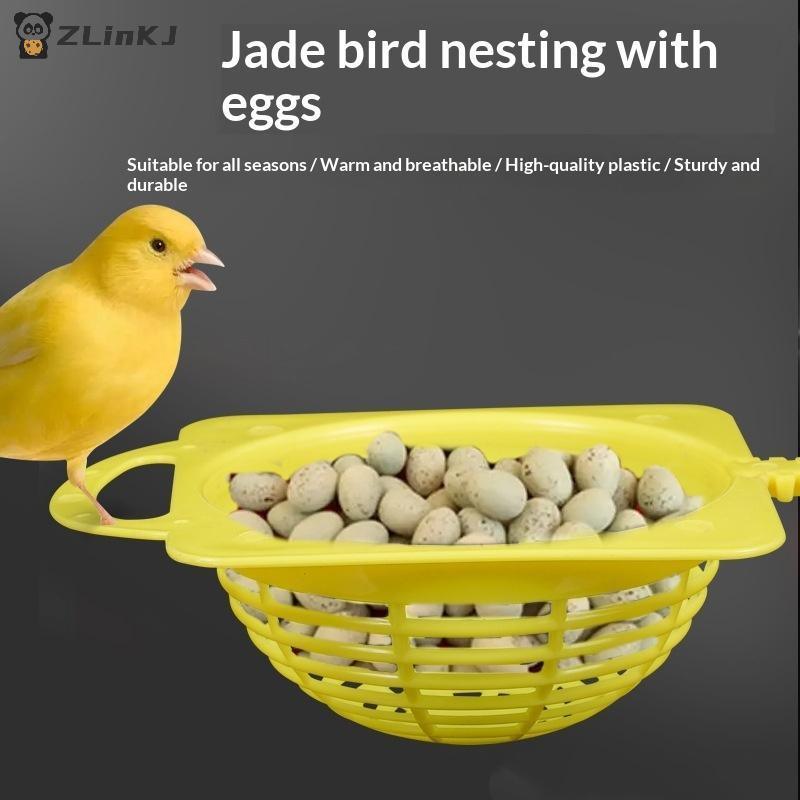 Canary Nest Plastic Cage Breeding Bowl for Resting Hatching Pet Birds Easy Install Accessory