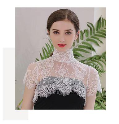 Fake Collar Damen Vielseitiger Fake Collar Multifunktionaler Basis Innerer Dekorativer Kragen Hochwertiger Pullover Mit Spitze Hoher Kragen