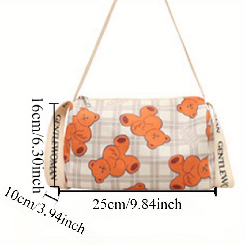 Chic Animal Print Canvas Crossbody Bag with Adjustable Strap - Casual Everyday Shoulder Purse for Women