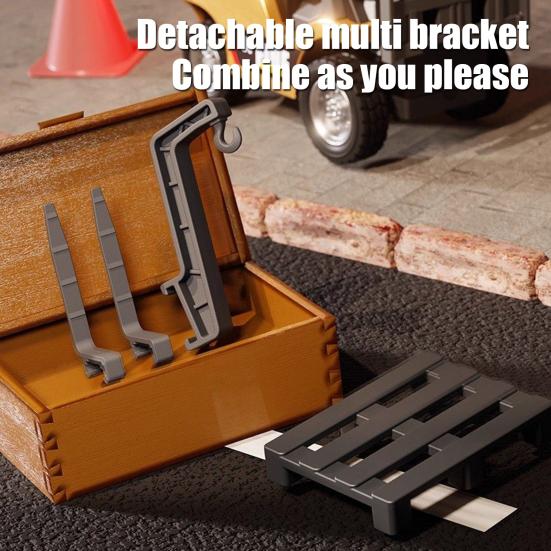 Uzaktan Kumandalı Forklift Oyuncak 1/64 Ölçekli Alaşım Forklift Kamyon Kaldırma Çatal Kancalı Küçük Çocuklar Şarj Edilebilir 2.4GHz RC Simülasyonlu İnşaat Aracı Oyuncak