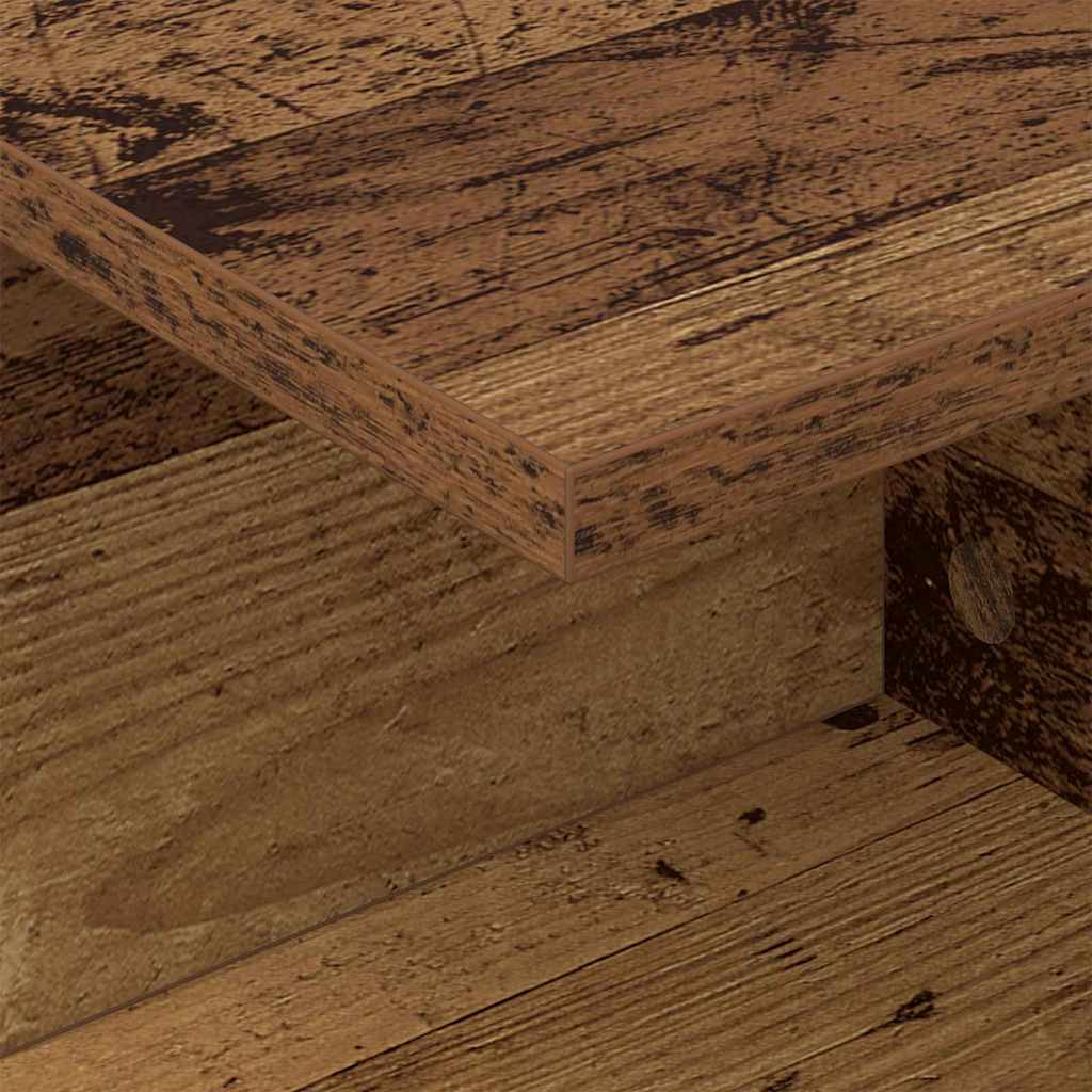Nightstand Reclaimed Wood Look 40 X 30 X 25 Cm Engineered Wood