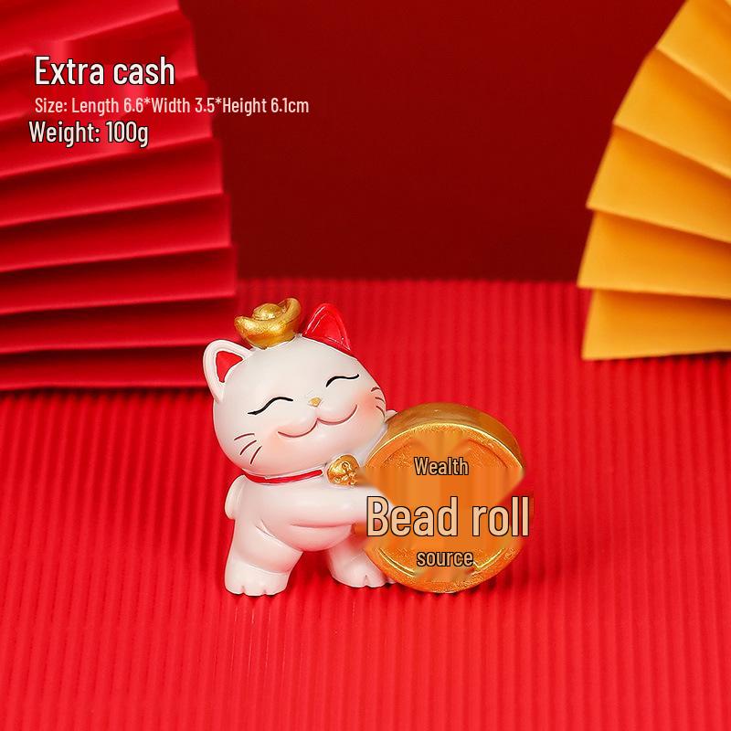 Lucky Cat Resin Mobile Holder - Cute Office Desktop Decoration Gift