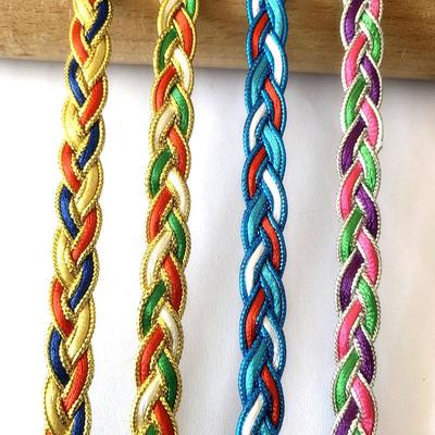 4m/13.12ft Each Pack Colorful Christmas Gift Packing Trims Dress Curtain Handmake DIY Sewing Craft Ribbons Edge Curve Decoration Big Wide 1.2cm