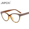 New Cat Eye Women Glasses Frame Clear Anti-Blu-Ray Eyewear Fashion Olive Green Men Optical Frame