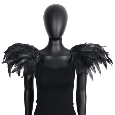 Gothic Style, Feather Shawl Costumes, Performance Ball Shoulder Patches, Festive Parties, Role-playing Costume Accessories, Halloween Costumes
