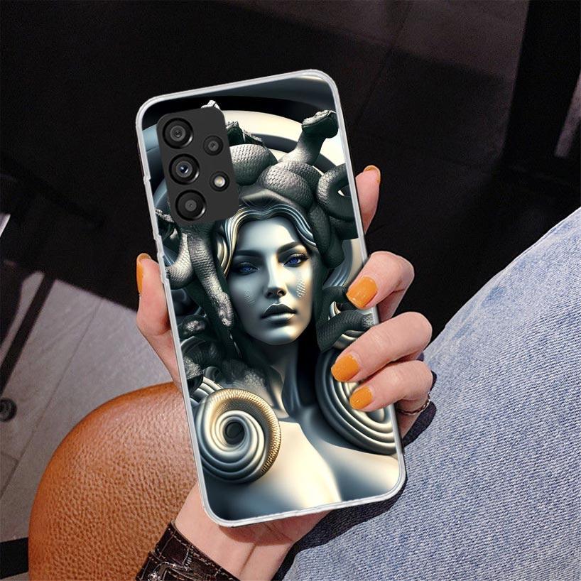 Medusa Greek Mythology Phnoe Case for Samsung Galaxy A17 A37 A57 A16 A26 A36 A56 A15 A14 A13 A55 A54 A53 A35 A34 A33 A25 A24 A23