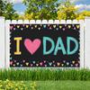 Colorful Hearts Father's Day Banner Decorative Pattern Father's Day Decoration Vibrant Colors Heart Design Heart Design Banner