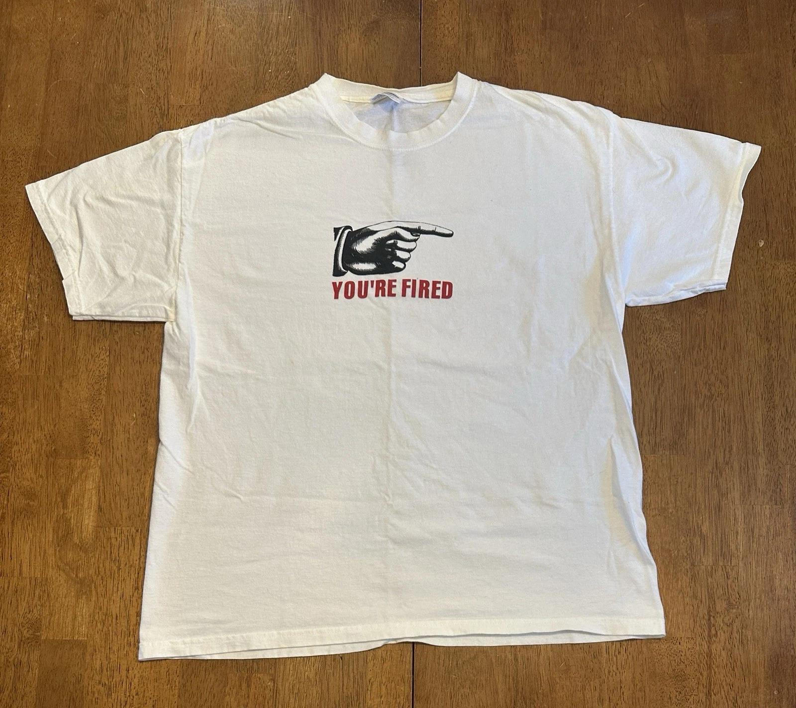 Y2K You’re Fired T Shirt Large Vintage Donald Trump The Apprentice L