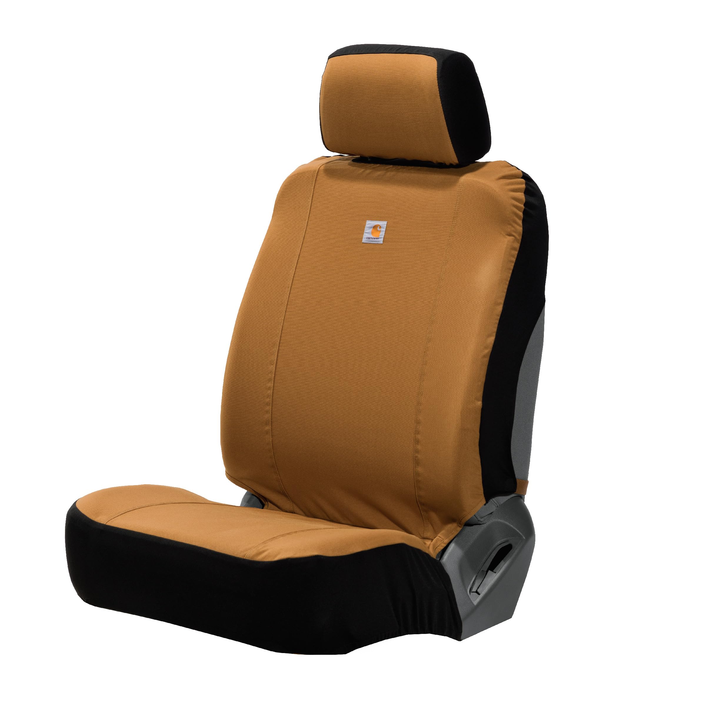

Carhartt Universal Nylon Duck Canvas Fitted Bucket Seat Cover - Durable Seat Protection with Rain Defender