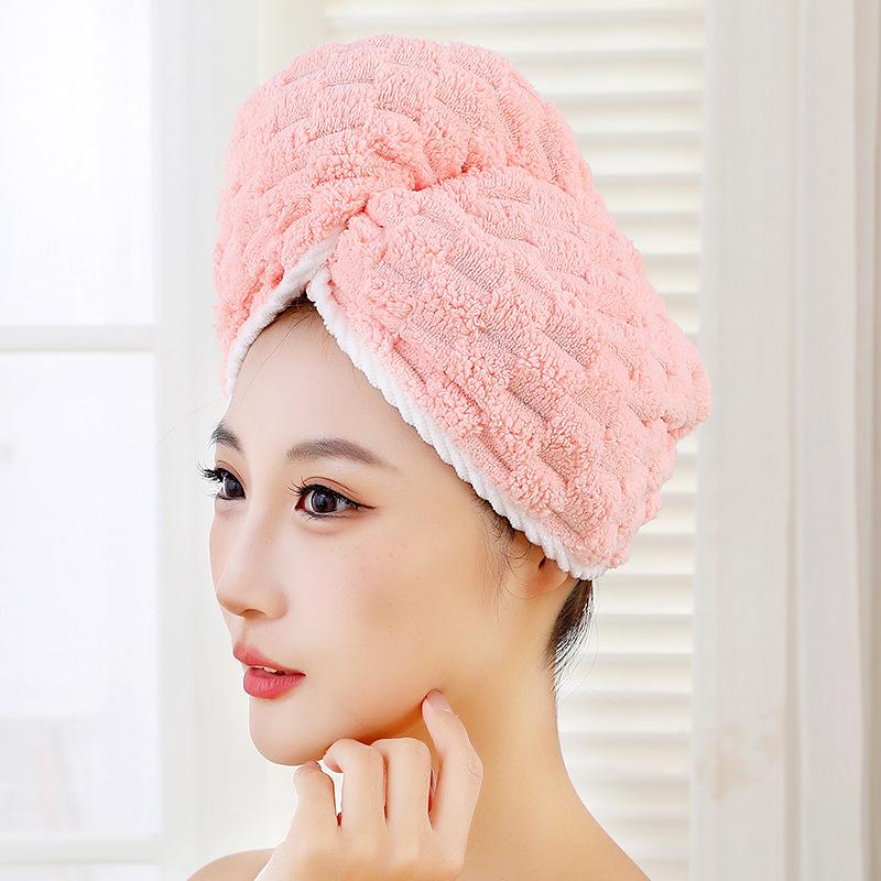 Premium Hair Towel Drying Hat Coral Cloud Wool Super Absorbent Fast Drying Home Spa Accessories