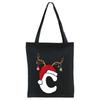 Christmas 26 English Letter Printing Tote Bag Shoulder Bag Women's New Large Capacity Go Out Portable