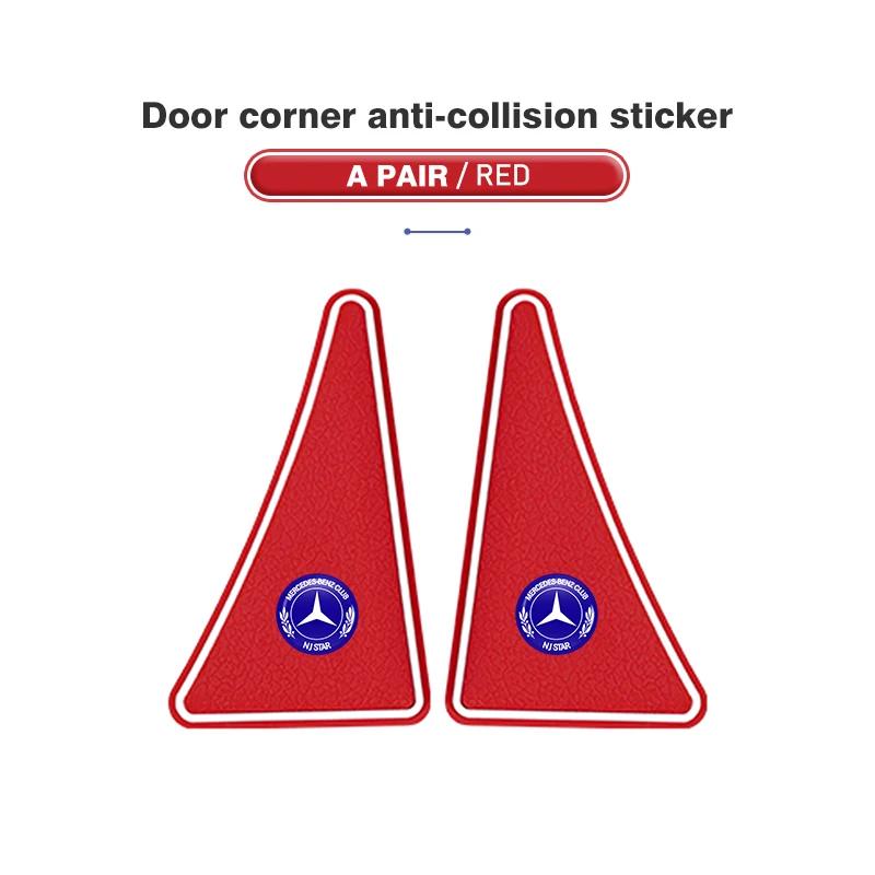 2pcs Car Door Corner Cover Anti Collision Bumper Sticker For Mercedes Benz AMG A C E S G Class W201 W210 W108 W204 W205 W203