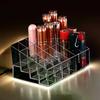 24 Fächer Klare Acryl Lippenstifthalter Make-up Organizer Aufbewahrungsbox Make-up Pinsel Organizer Display Halter Kosmetik Organizer Box