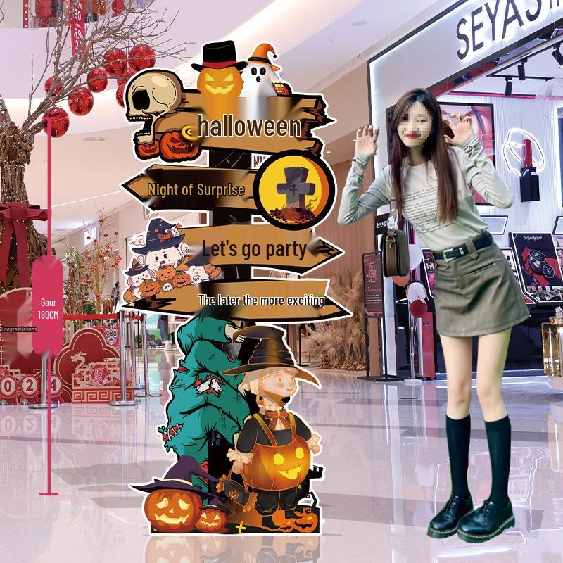 Halloween Balloon Decor Sign for Mall or Jewelry Store Entryway