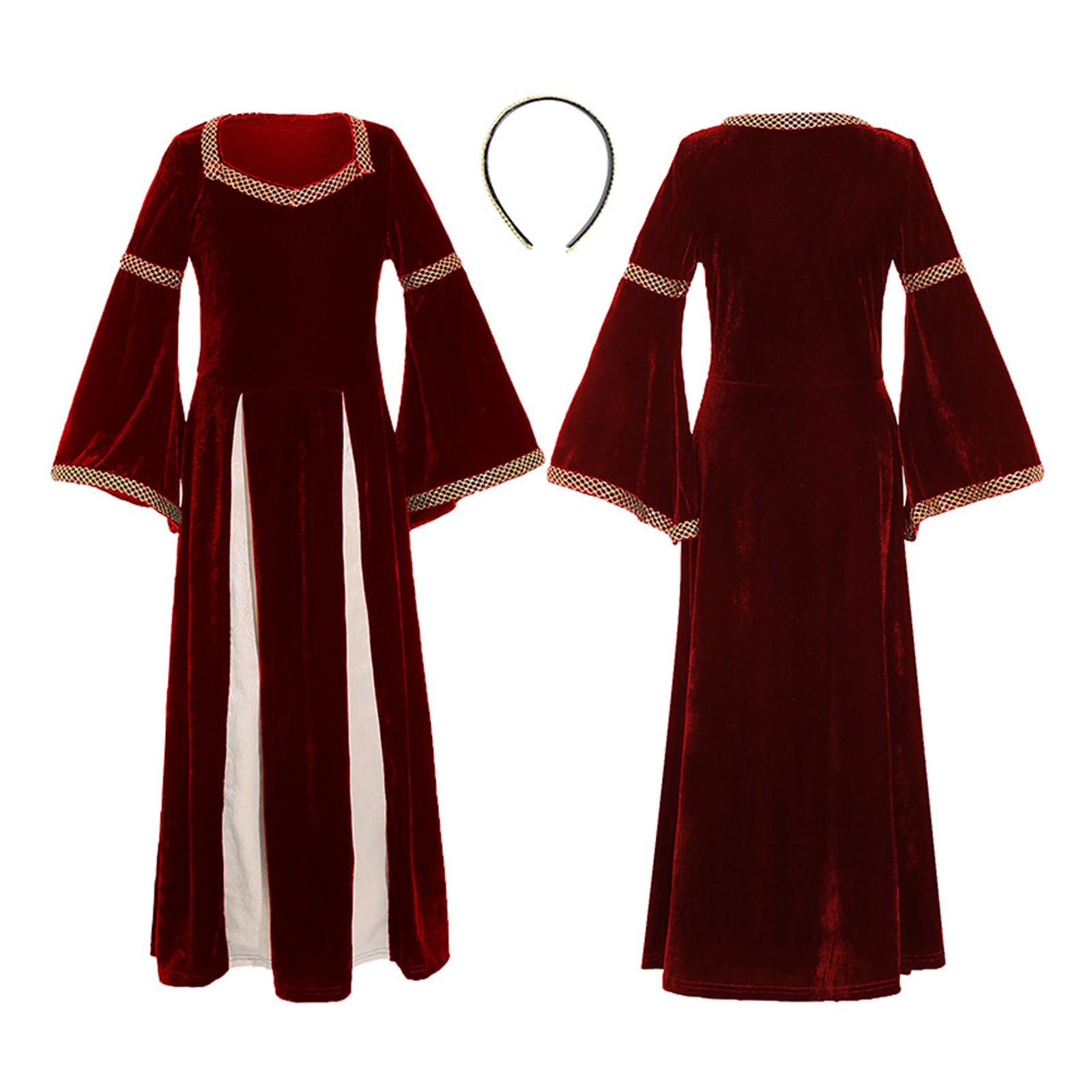 

Сценический костюм для девочек - Французское платье для выступления XL винный