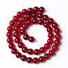 Red Quartz Onyx Stone Cinnabar Beads 15"Strand Smooth Loose Spacer Beads 4/6/8/10/12mm for Jewelry Making DIY Bracelets Accessories