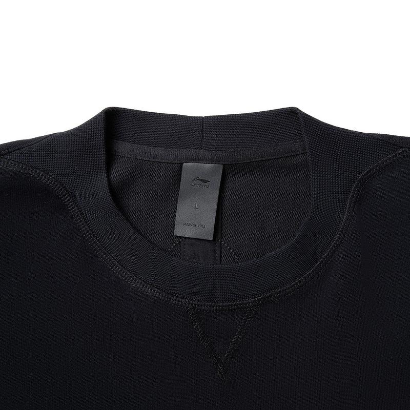 Li Ning Comfortable Casual Sports Simple Loose Breathable Round Neck Pullover Short Sleeve T-Shirt Unisex Tops Black AHSV517-3