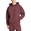adidas Future Icons Sportswear Striped Hooded Pullover Long Sleeve Sweatshirt Men Sweatshirt Aurora-Red Ruby JD4857