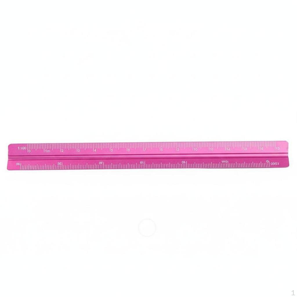 Aluminum Architect Scale Multifunctional Triangular Ruler Metal Engineering for Design
