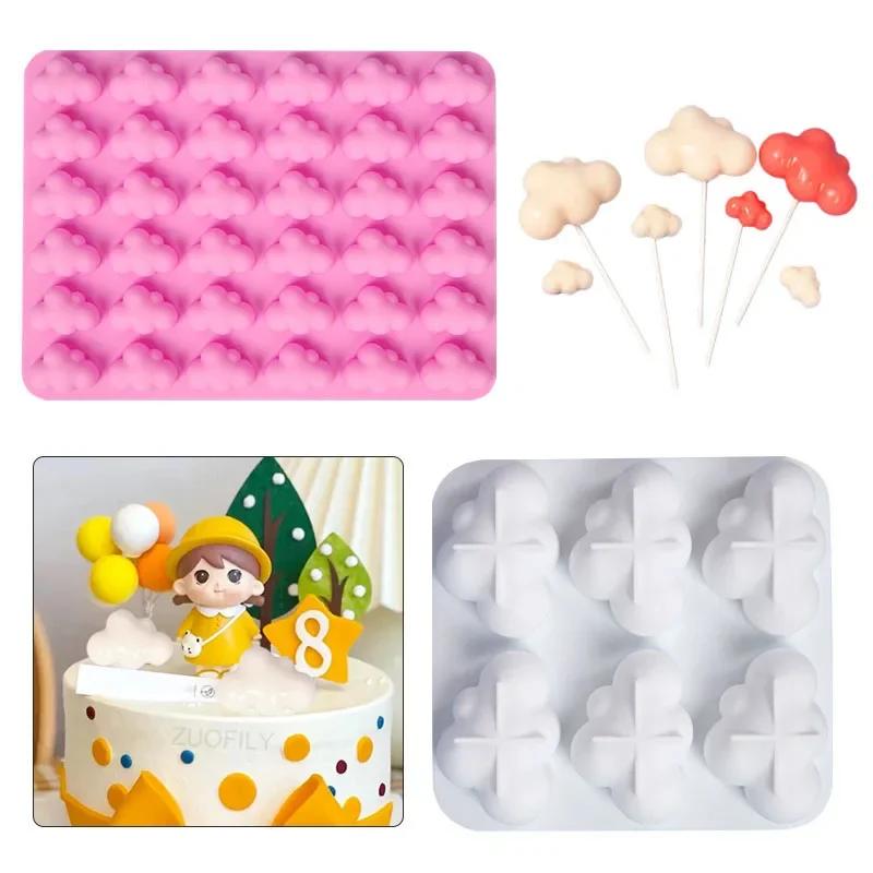 New 36 Cavity Clouds Silicone Mold Weather Shape DIY Baking Cake Chocolate Fondan Ice Cube Mold Handmade Soap Candle Decorations