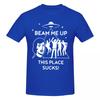 Unisex Beam Me Up This Place Sucks Funny T Shirt Vintage Cotton Crewneck Tshirts