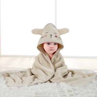 Baby Kapuzen-Poncho-Handtuch Baumwolle Klasse Bademantel mit Cartoon-Druck Superweich Hochsaugfähig für Neugeborene