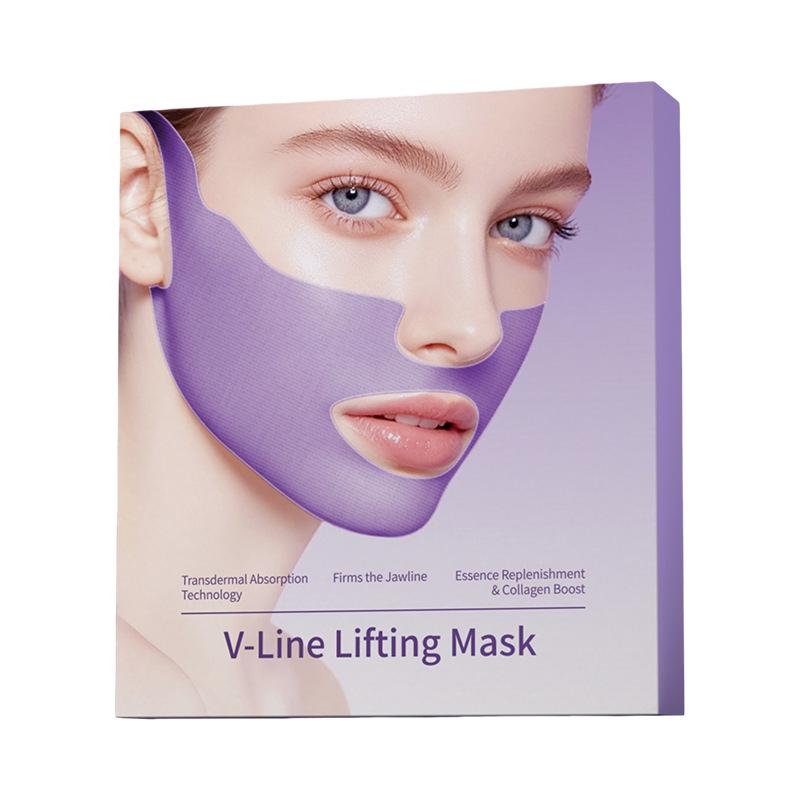 English Version Collagen V-Face Mask: Lifts, Fades Nasolabial Folds, and Tightens Chin with Hydrogel Formula