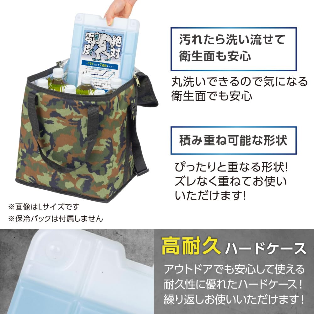 GGN Ice Powerful Minus Temperature Ideal for Disaster Preparedness and Emergency Made In Set of Blue Packs, -16°C (-4°F) Mini, Range, Long-Lasting,