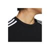 Adidas Neo Straight Leg Striped Micro Logo Casual Comfortable Loose Sports Short Sleeve Dress Women Dresses Black HE4518