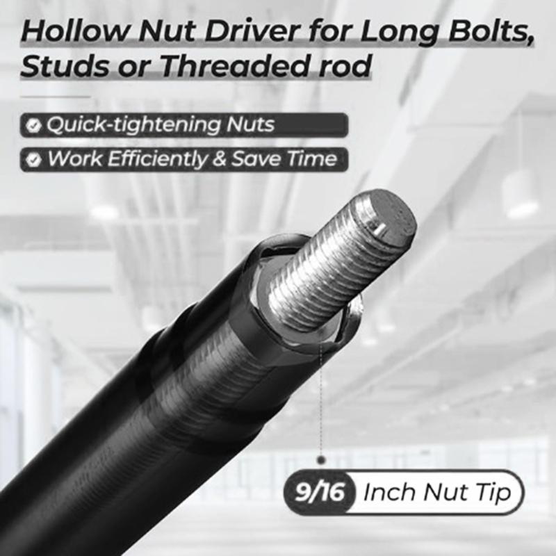Lange hohle Nuss-Schlagschrauber-Einsatz mit 1/4" Sechskant-Schaft Power-Bohrer-Adapter für Elektrobohrer-Anschluss