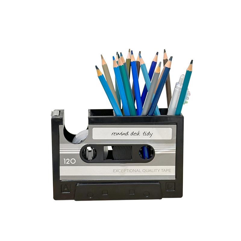 Vintage Tape Pen Holder Dispenser Abs Resin Desktop Storage Box Office Stationery Storage Box Desktop Decoration