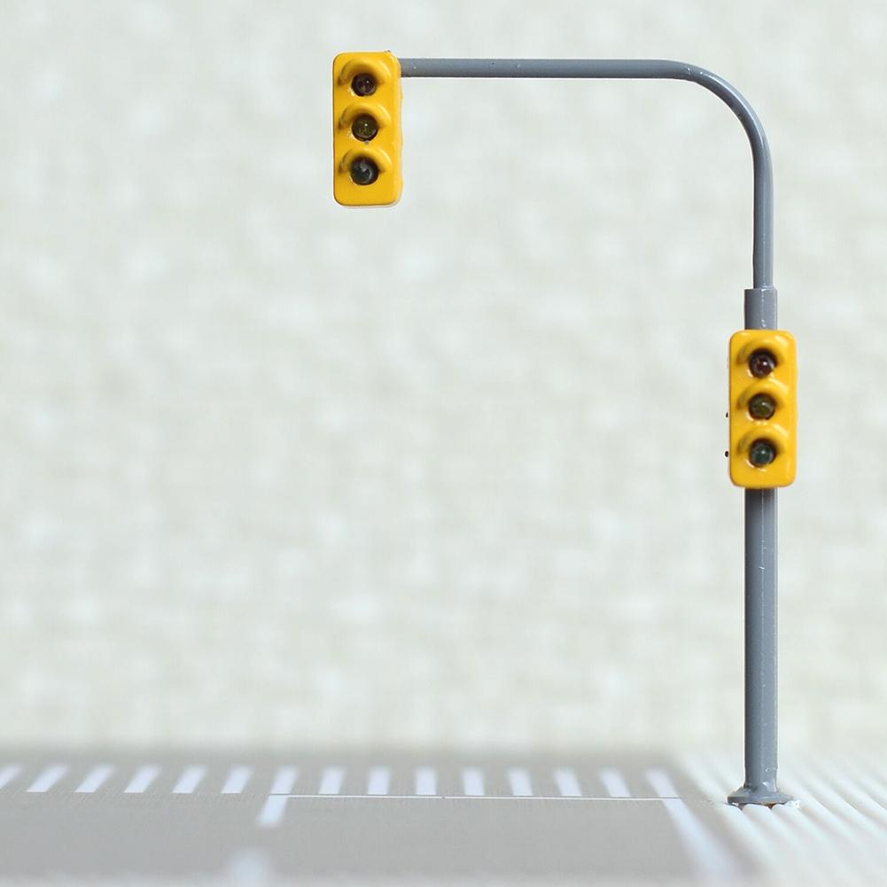Green At Bottom Painted Signals With LEDs Yellow In Middle