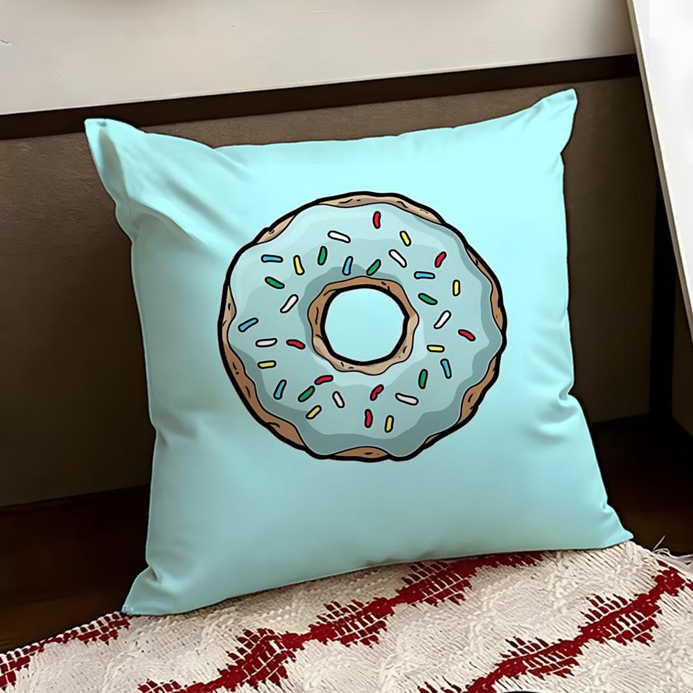 Sprinkled donut Cushion Cover Reversible Soft Durable Pillow Cover Home  Car MultiScene Use for Daily Comfort