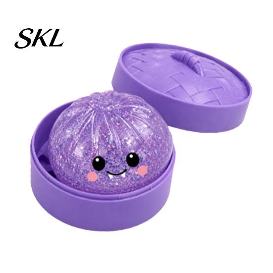 Calming Fidget Toy Halloween Dumpling Squeeze Toy, Pumpkin Ghost Bat Steamed Bun Sensory Anxiety Relief for Stress Relief, Ball Party Favors фиолетовый