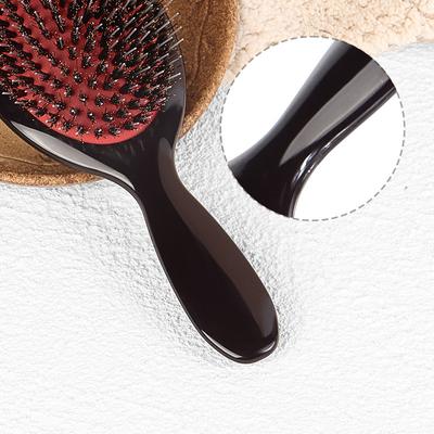 1Pc Oval Boar Bristle & Nylon Hair Comb Mini Anti-Static Hair Scalp Massage Comb Hairbrush Salon Hair Brush Styling Tool
