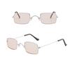 Square Womens Sunglasses Alloy Metal Small Frame Clear Single Bridge Men's Sun Glasses Vintage Chic Female Shades Red Yellow