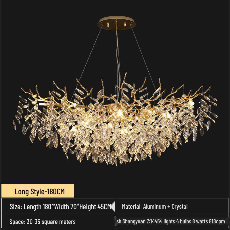 Elegant French Crystal Chandelier: K9 Aluminum Art Lamp for Living, Dining, and Bedroom