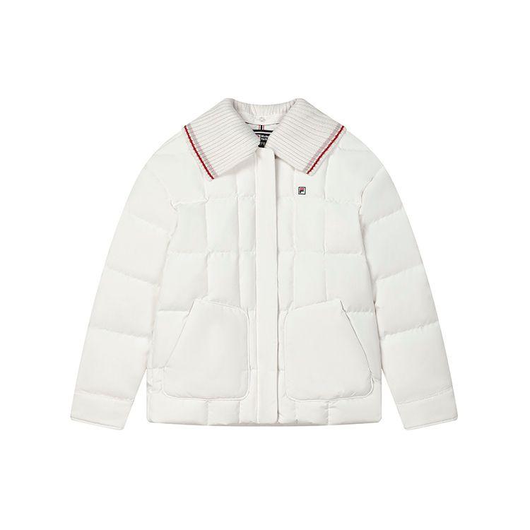 

FILA 2023 Winter New Simple Casual Loose Detachable Collar Down Jacket Women outerwear Steam-White F11W341915F-IV L