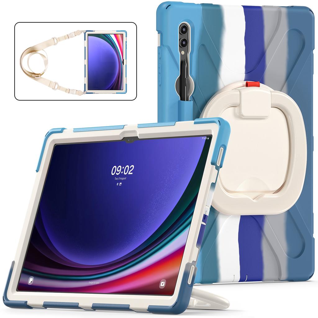 Heavy Duty Case for Galaxy Tab S10 S9 S8 Ultra 2024 2023 2022 14.6" SM-X920 X926B X910 X916B X900 X906B 360 Rotating Stand Cover