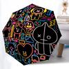 1pc BT21 Automatic Open/close, All-Season Portable Folding Umbrella for Women & Men, Travel, Everyday, Events - Durable Frame Yy250809168
