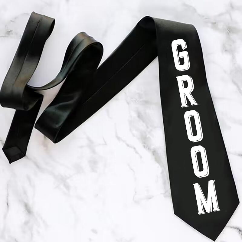 groom groomsman Tie Bachelor Party wedding bridal shower groom to be decoration Accessories present Proposal gift Photo props