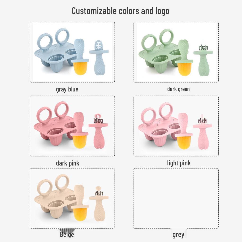 Silicone Teething Popsicle Molds for Kids - DIY Homemade Ice Cream & Ice Cube Maker