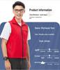Custom Multi-Pocket Reflective Workwear Vest with Printed Logo for Housekeeping, Promotions, and Supermarket Activities.