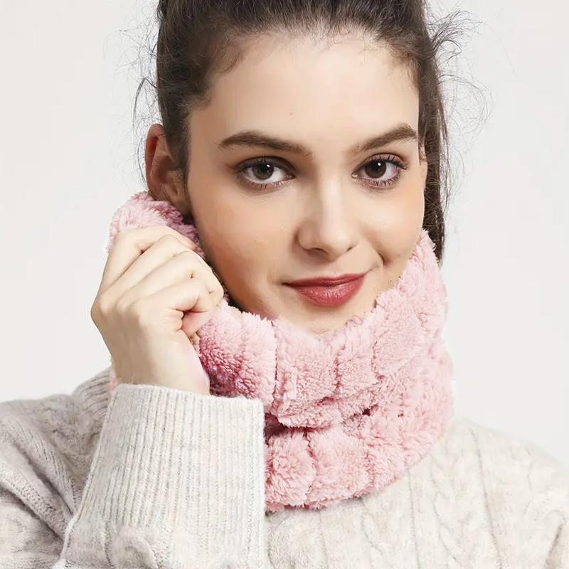 Women Face Protector Comfortable Plush Material Warmth Thickened Cute Scarf Accessories Multi-Color