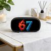Black Flame 67 Cartoon Cases Fun Cartoon Anime Pen Box Bag for Student Big Capacity School Supplies Zipper Pencilcases Sixty Seven Holiday Gift Novelt