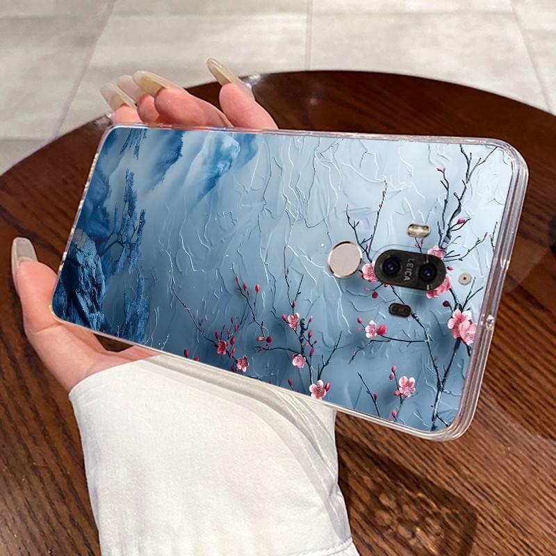 Jelly Casing For Huawei Mate 9 Coque Funda Clear Silicone Soft TPU Back Cover Cute Cat Rabbit Heart Protective Case Capa