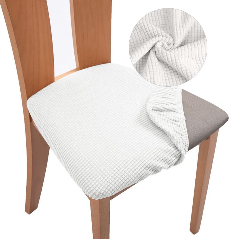 Jacquard Chair Seat Covers Chair Removable For Hone Washable Upholstered Dining Room Chair Seat Protector Cushion Slipcovers