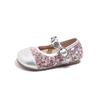 Girls Mary Janes Round Toes Sweet Kids Dance Shoes Ins Trendy Pu Leather Soft Sole 2025 New Girls Princess Shoes Shiny Sequins